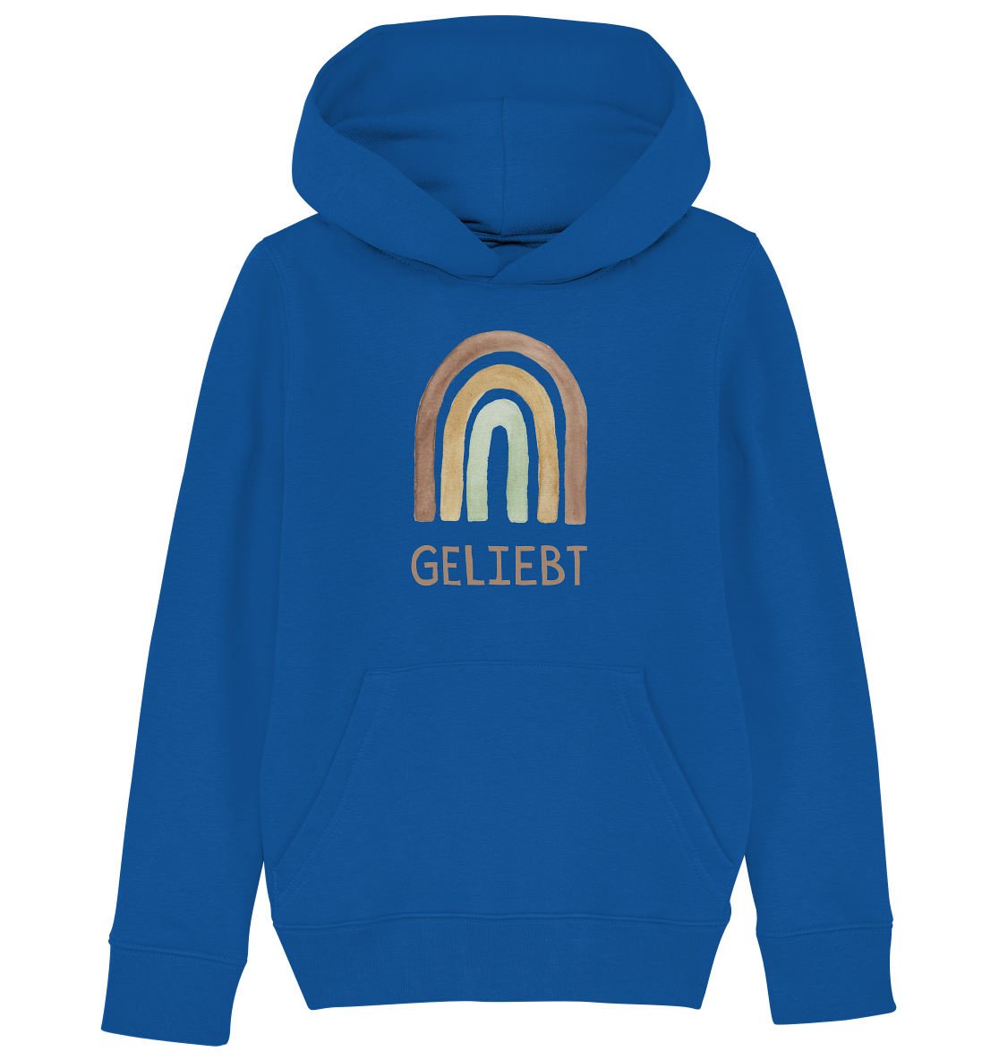 Geliebt Regenbogen grün - Kids Organic Hoodie - wertvoll und geliebt 