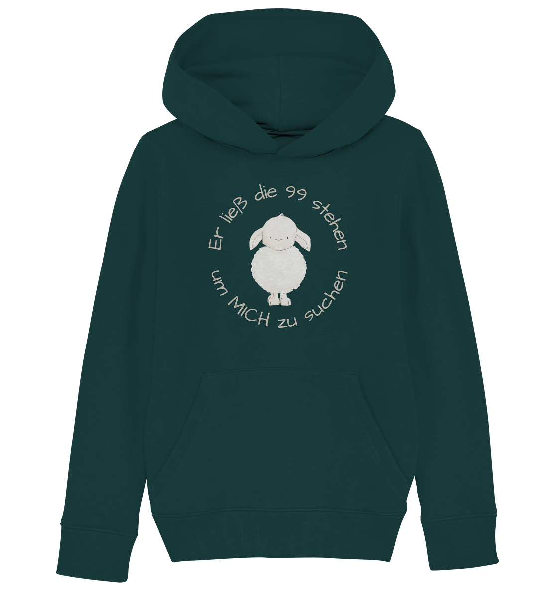 Er ließ die 99 stehen - Kids Organic Hoodie - wertvoll und geliebt 