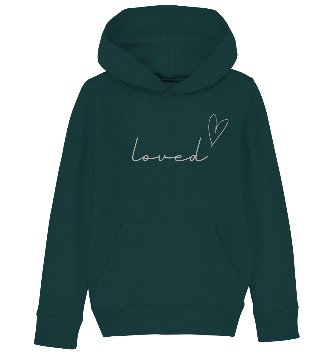 loved - Kids Organic Hoodie - wertvoll und geliebt 