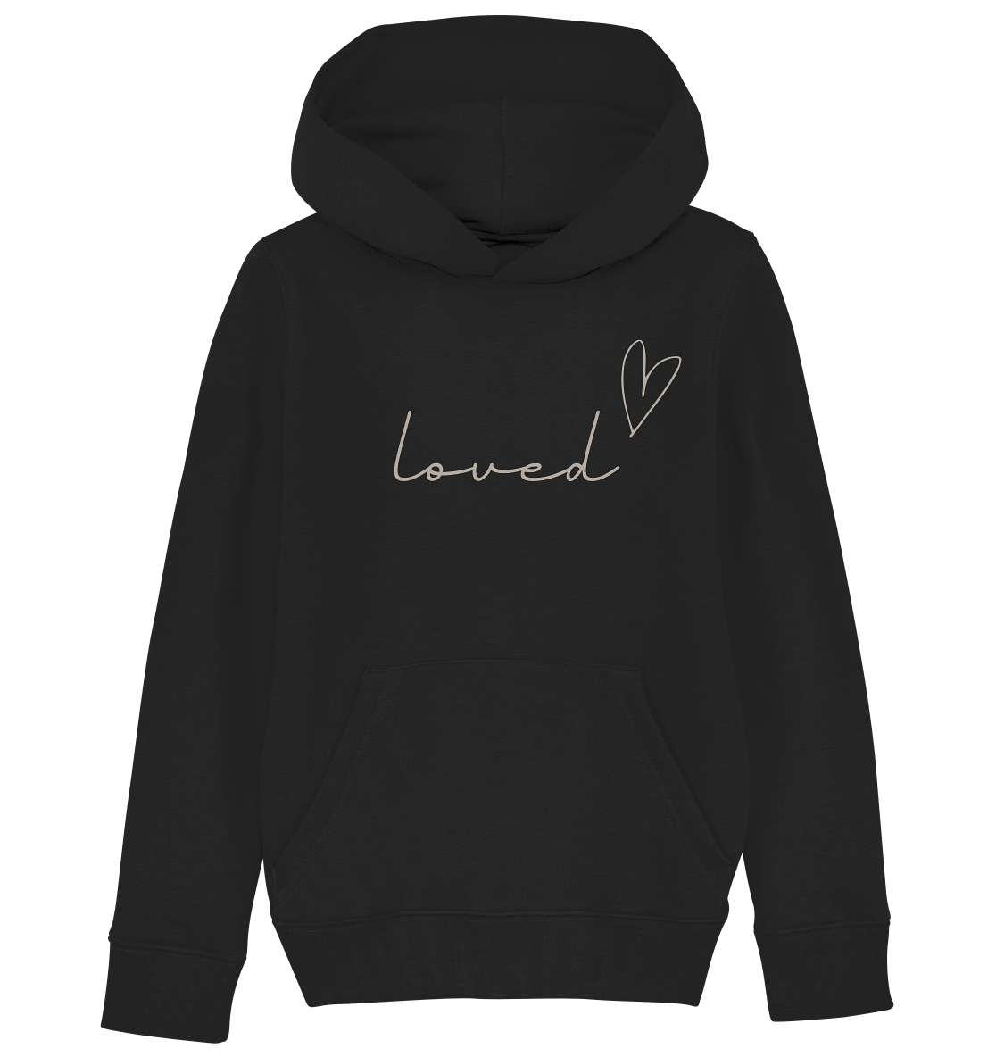 loved - Kids Organic Hoodie - wertvoll und geliebt 