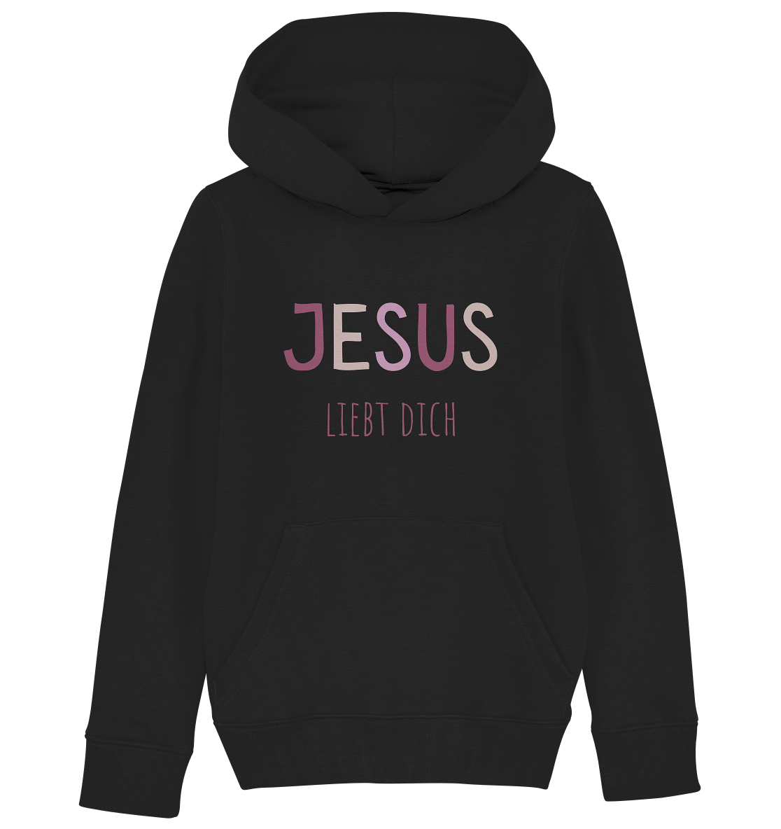 Jesus liebt dich Mädchen - Kids Organic Hoodie - wertvoll und geliebt 