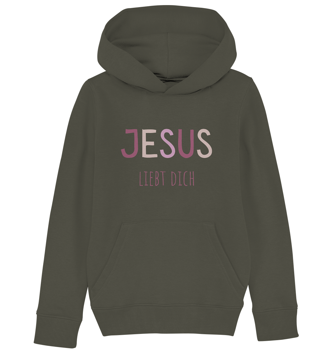 Jesus liebt dich Mädchen - Kids Organic Hoodie - wertvoll und geliebt 