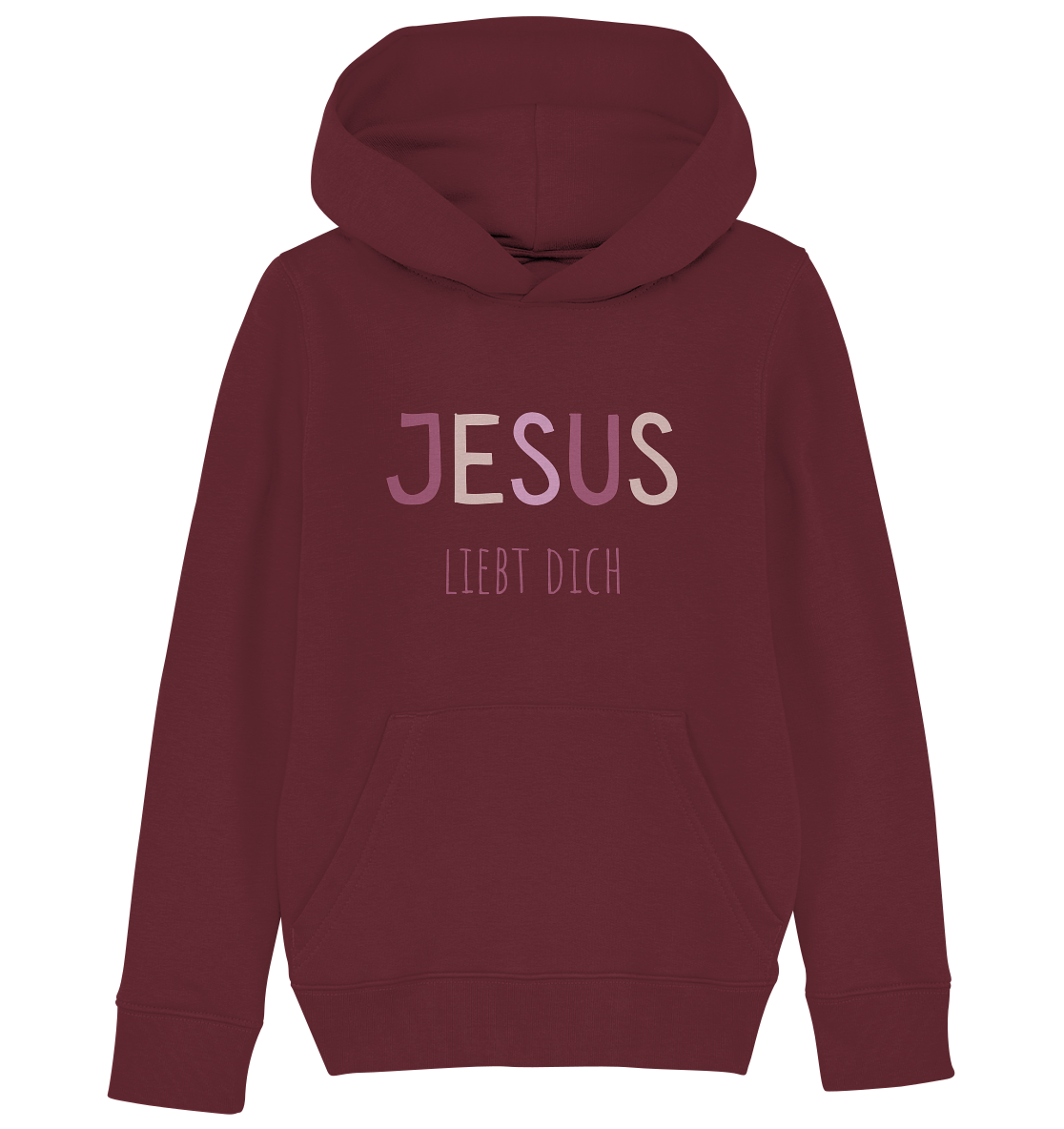 Jesus liebt dich Mädchen - Kids Organic Hoodie - wertvoll und geliebt 