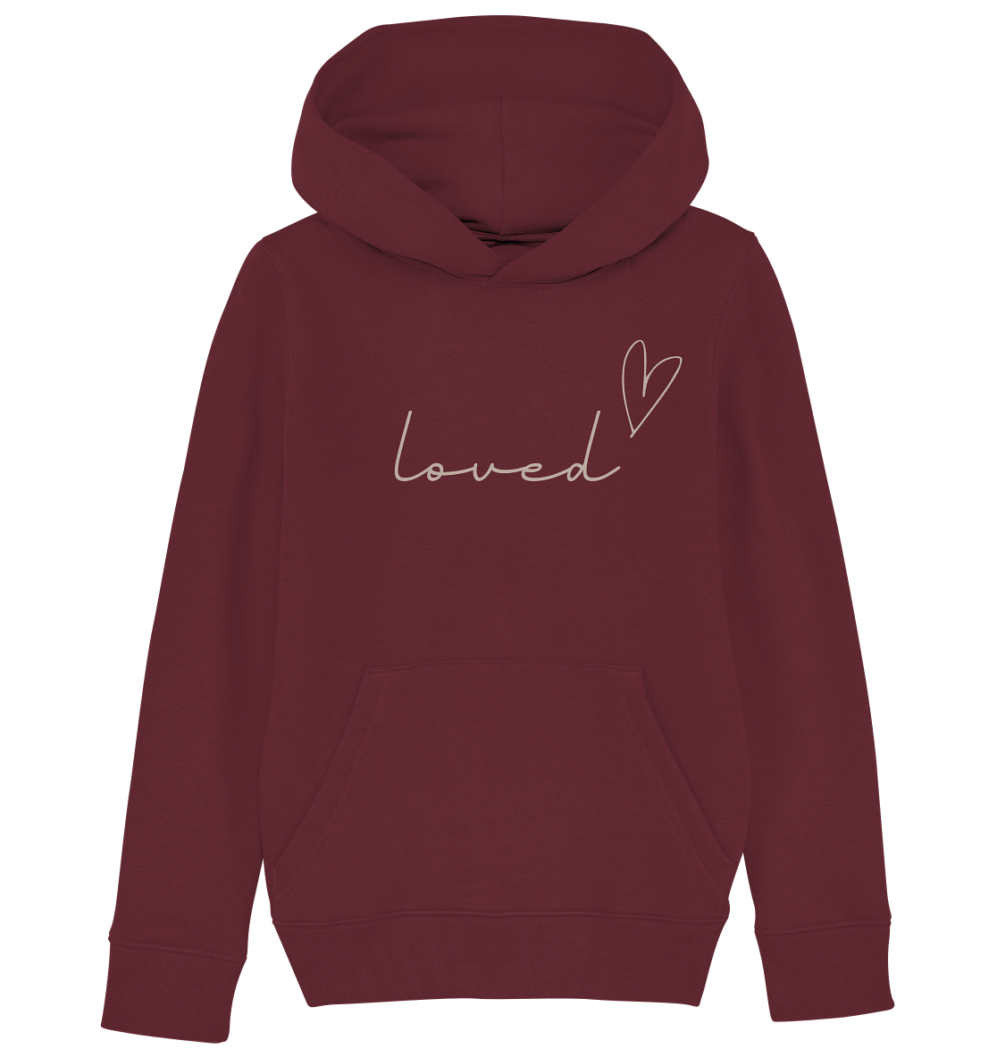 loved - Kids Organic Hoodie - wertvoll und geliebt 