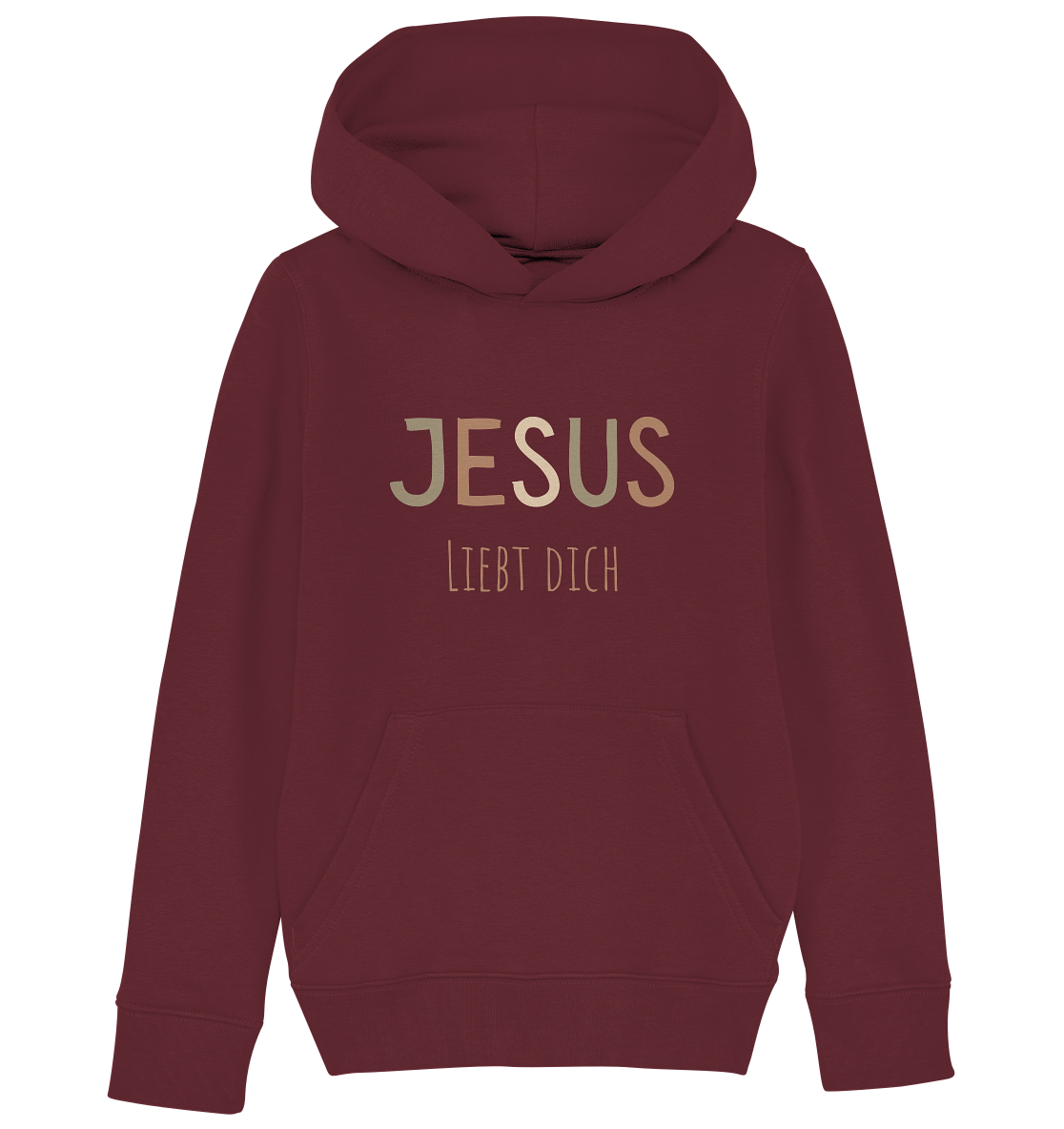 Jesus liebt dich Jungen - Kids Organic Hoodie - wertvoll und geliebt 