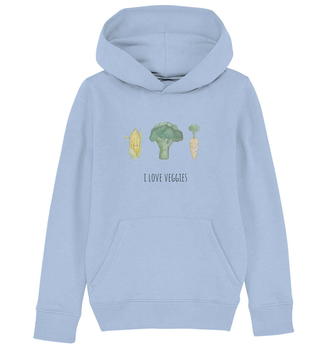 I love veggies - Kids Organic Hoodie - wertvoll und geliebt 