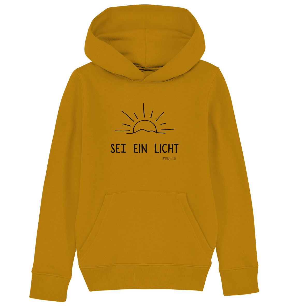 Sei ein Licht - Kids Organic Hoodie - wertvoll und geliebt 