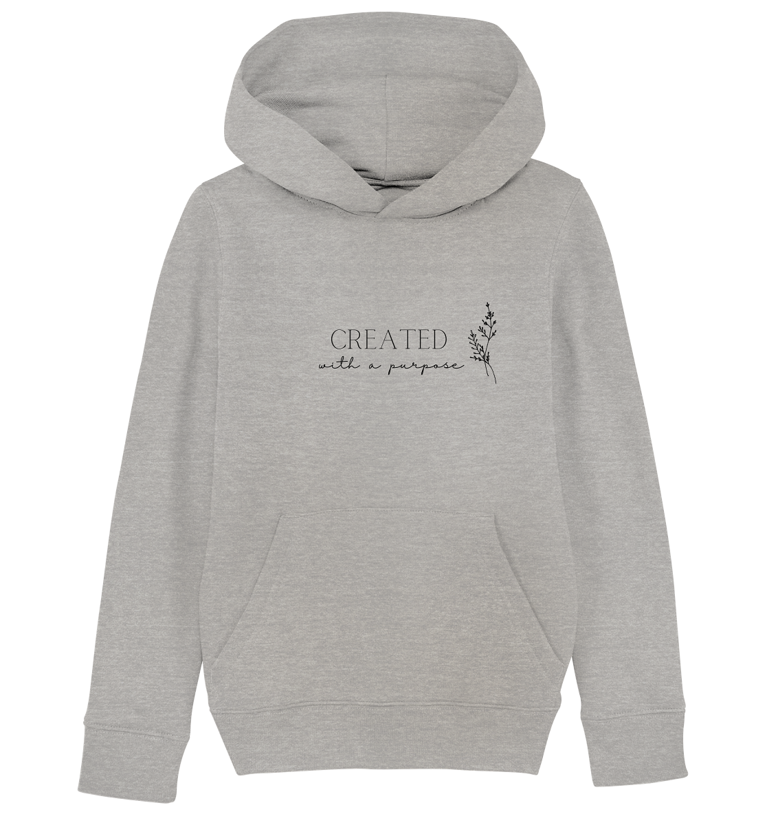 Created with a purpose D - Kids Organic Hoodie - wertvoll und geliebt 