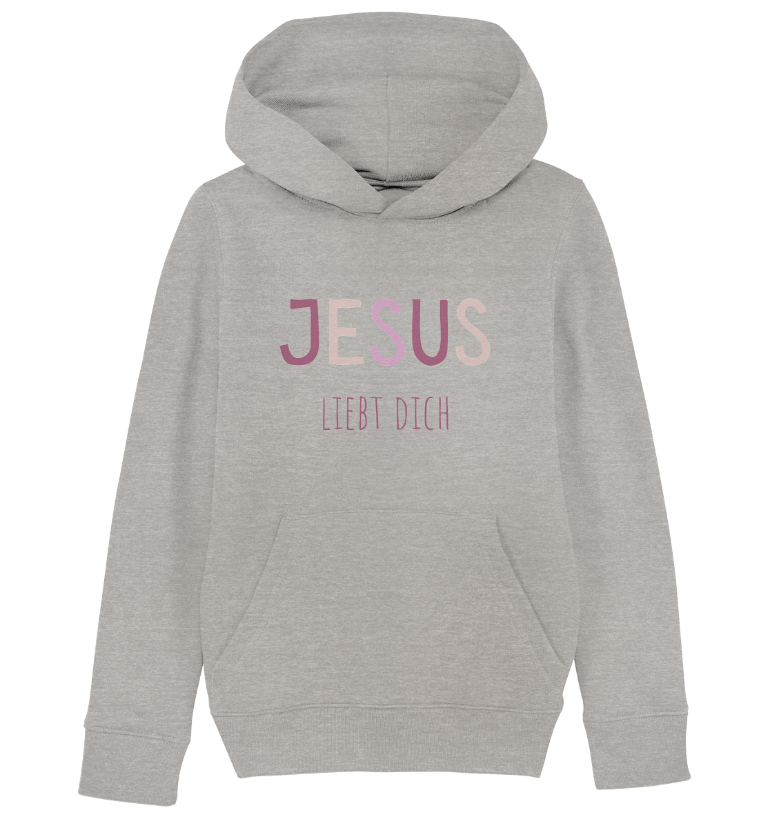 Jesus liebt dich Mädchen - Kids Organic Hoodie - wertvoll und geliebt 