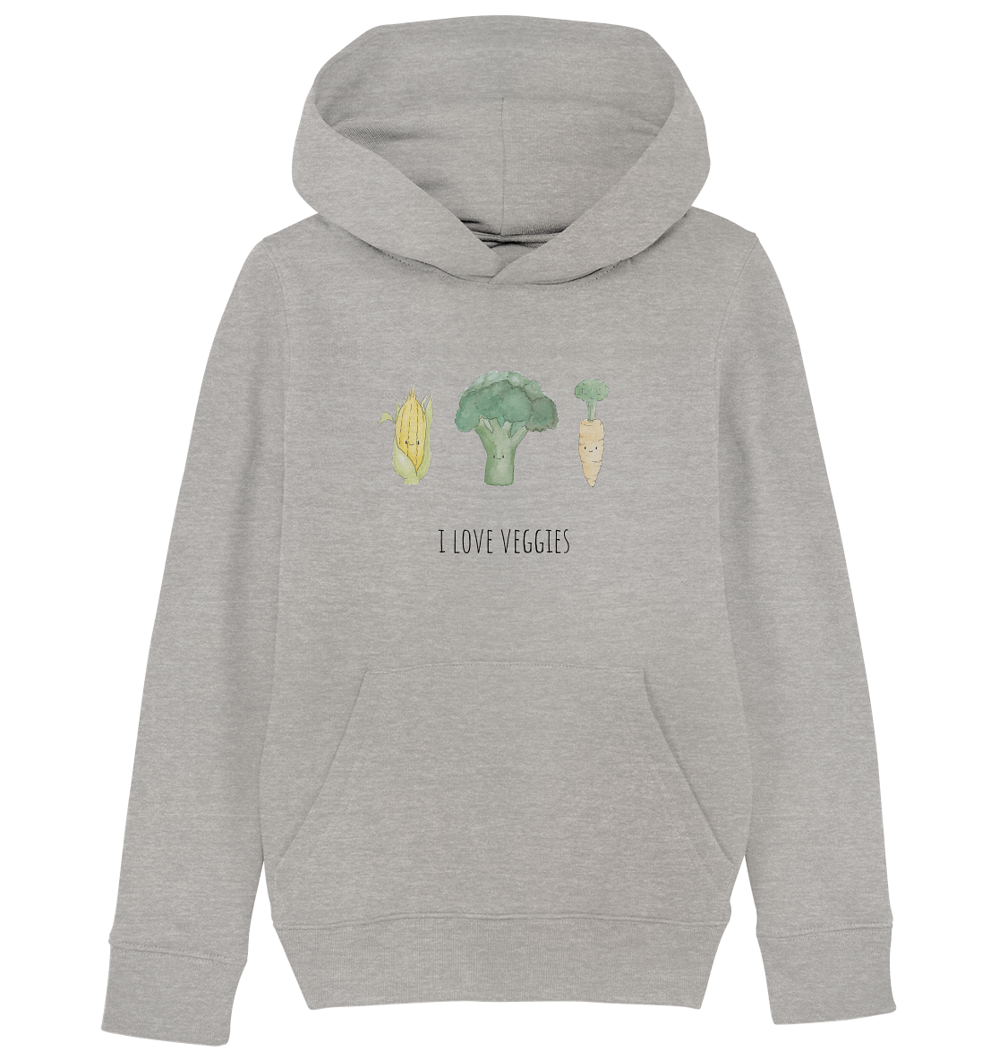 I love veggies - Kids Organic Hoodie - wertvoll und geliebt 