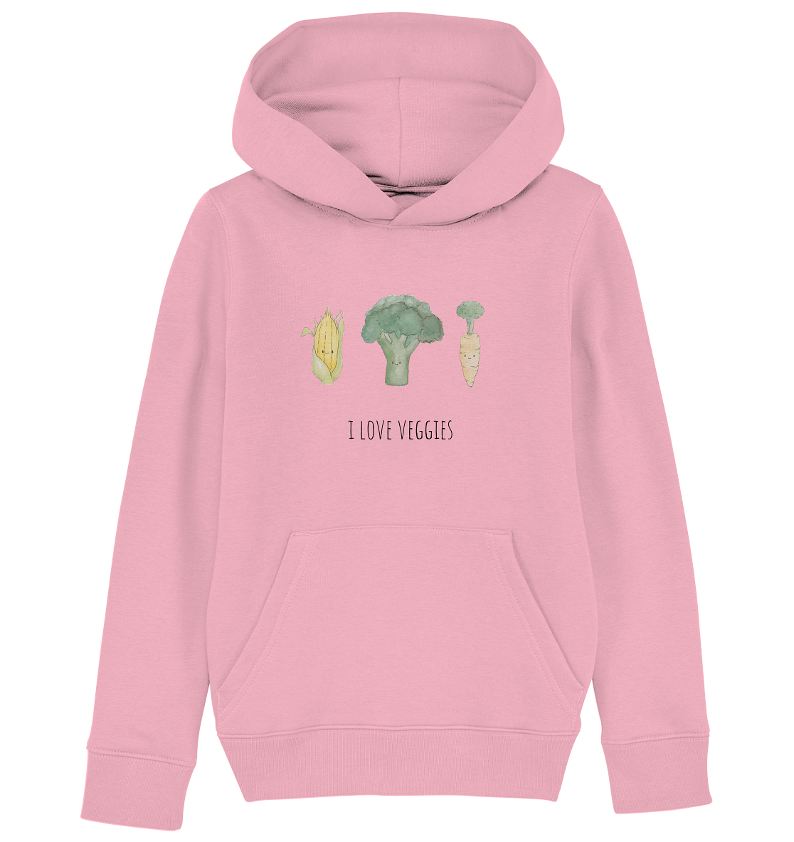 I love veggies - Kids Organic Hoodie - wertvoll und geliebt 
