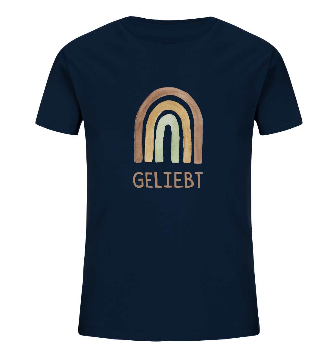 Geliebt Regenbogen grün - Kids Organic Shirt - wertvoll und geliebt 