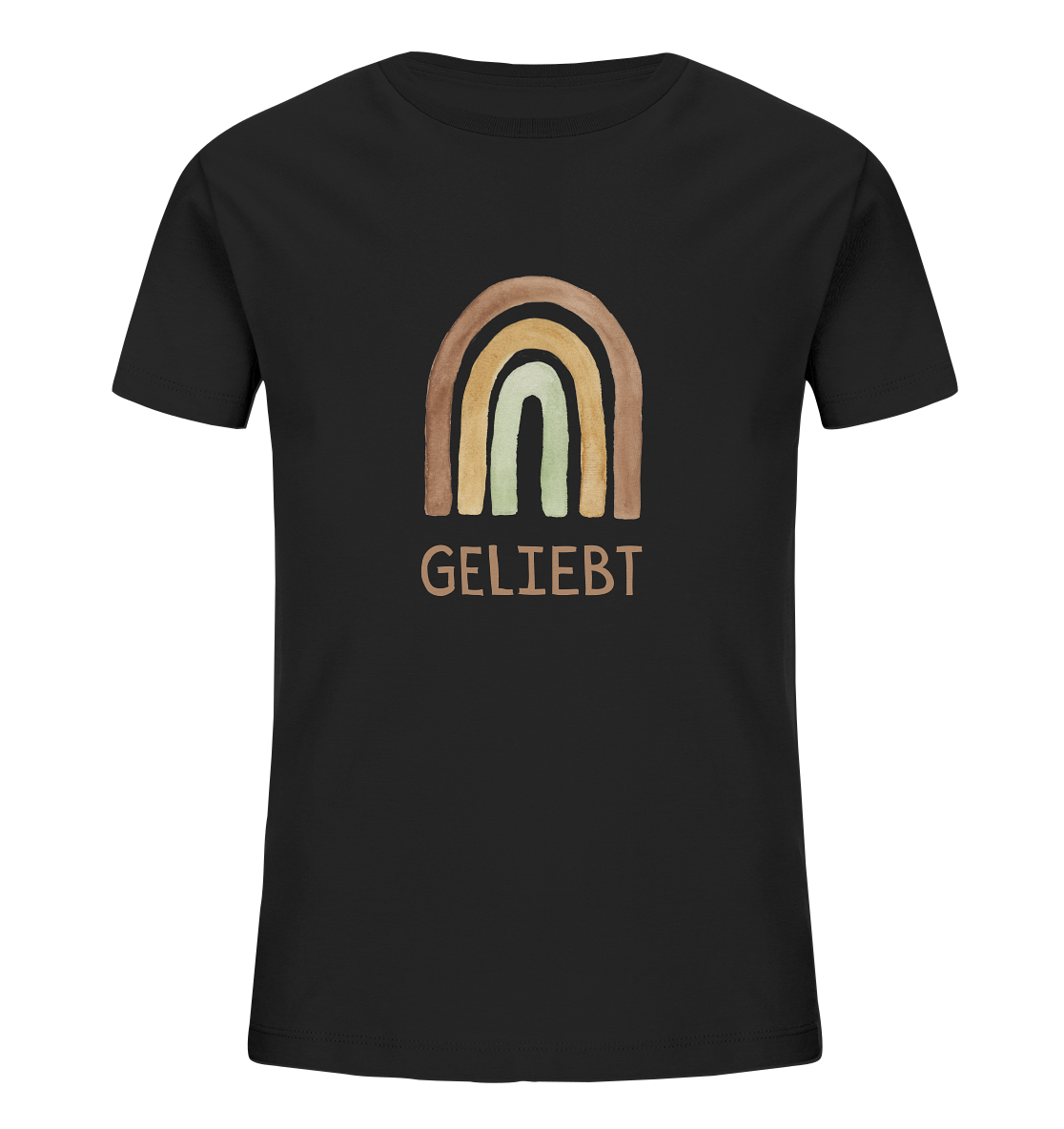 Geliebt Regenbogen grün - Kids Organic Shirt - wertvoll und geliebt 