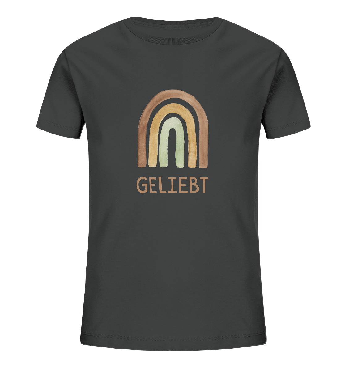 Geliebt Regenbogen grün - Kids Organic Shirt - wertvoll und geliebt 