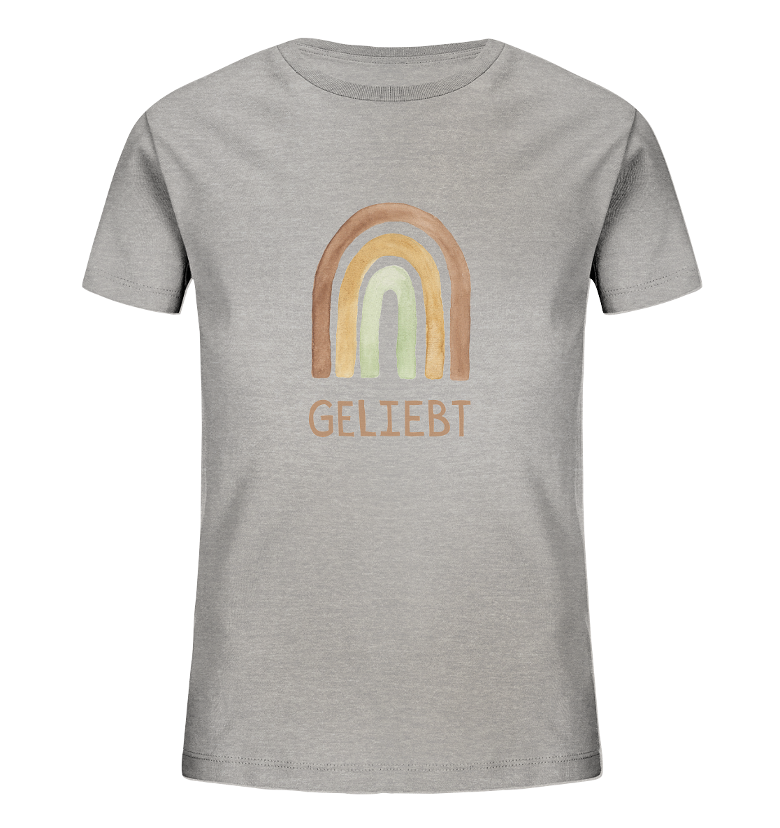 Geliebt Regenbogen grün - Kids Organic Shirt - wertvoll und geliebt 