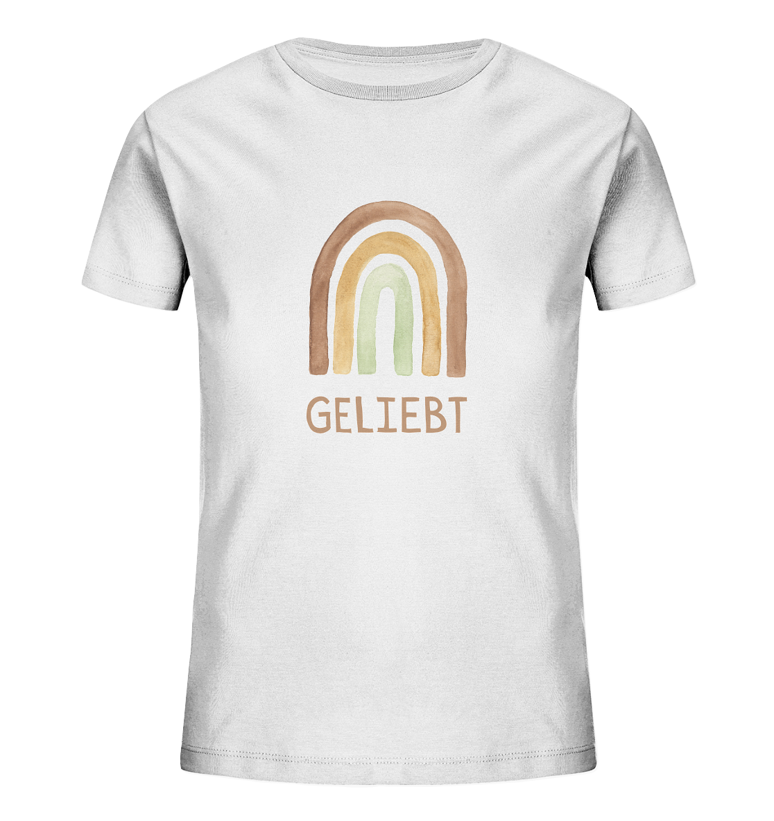 Geliebt Regenbogen grün - Kids Organic Shirt - wertvoll und geliebt 
