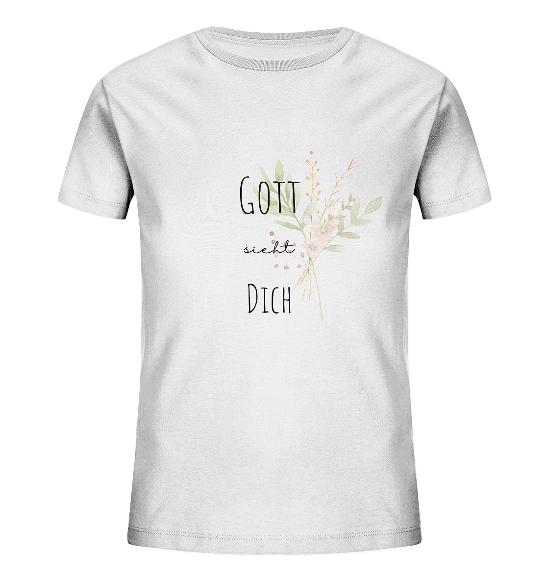 Gott sieht Dich - Kids Organic Shirt - wertvoll und geliebt 