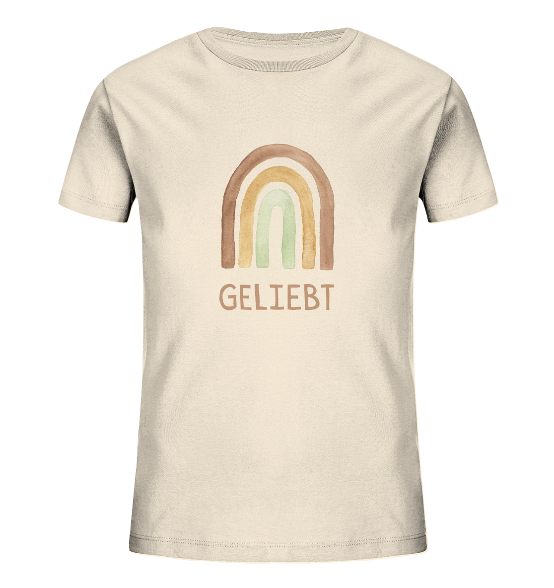 Geliebt Regenbogen grün - Kids Organic Shirt - wertvoll und geliebt 