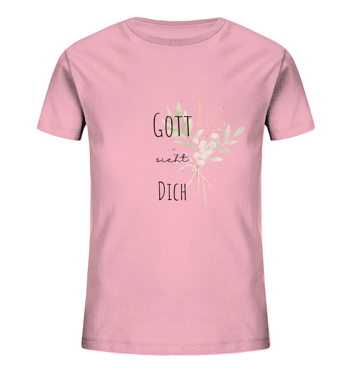 Gott sieht Dich - Kids Organic Shirt - wertvoll und geliebt 
