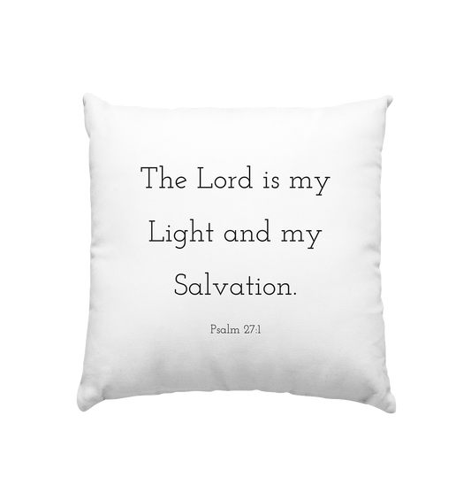 Psalm 27:1 - Kissen 40x40cm - wertvoll und geliebt 