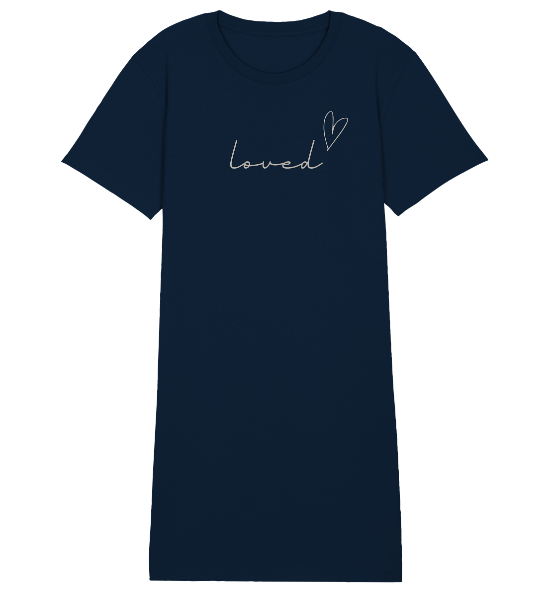 loved - Ladies Organic Shirt Dress - wertvoll und geliebt 