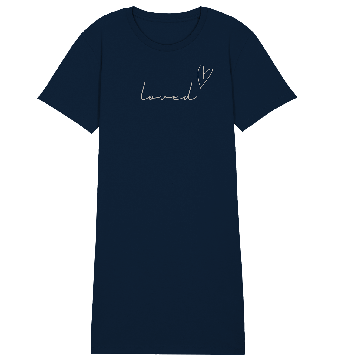 loved - Ladies Organic Shirt Dress - wertvoll und geliebt 