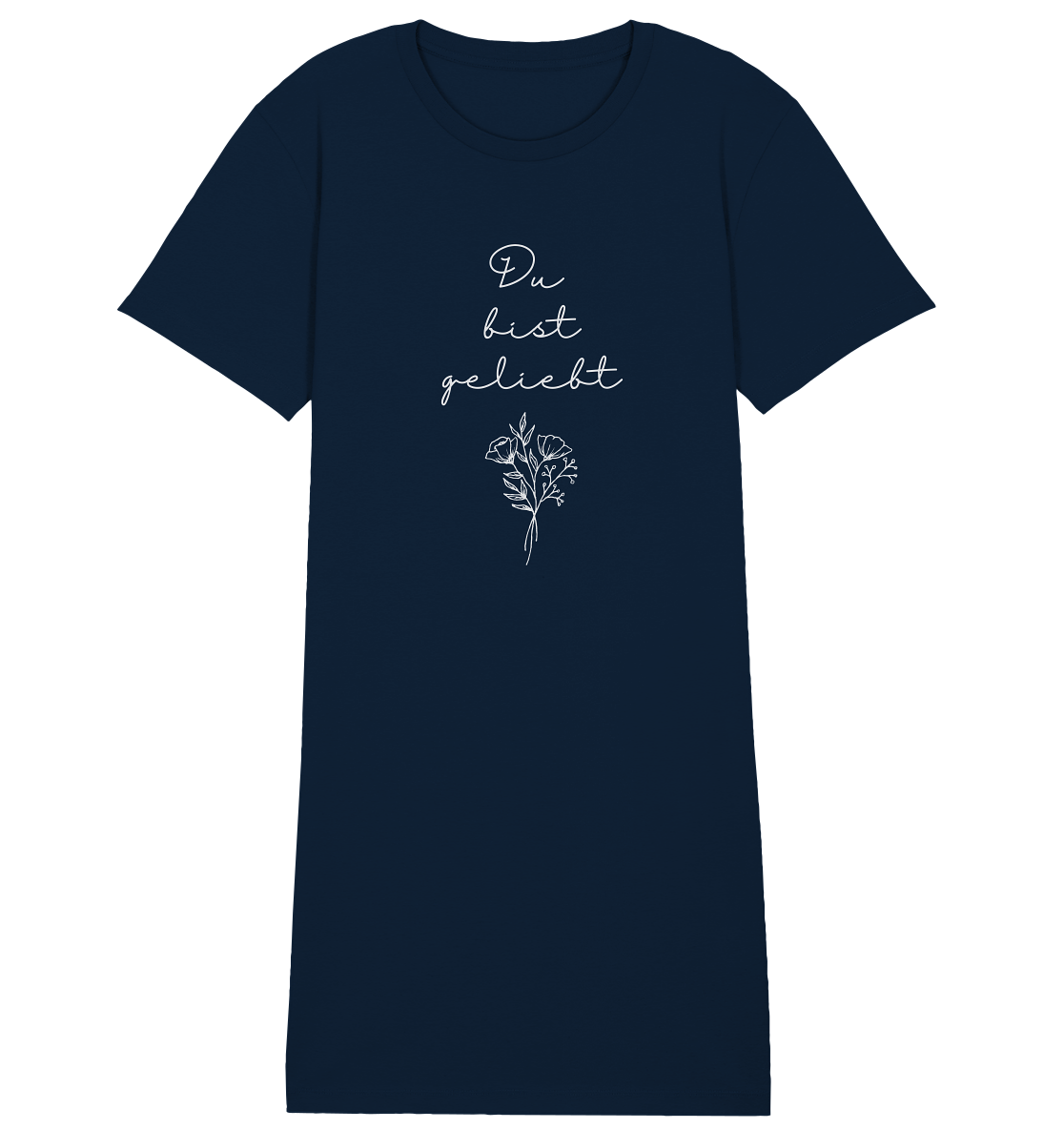 Du bist geliebt - Ladies Organic Shirt Dress - wertvoll und geliebt 