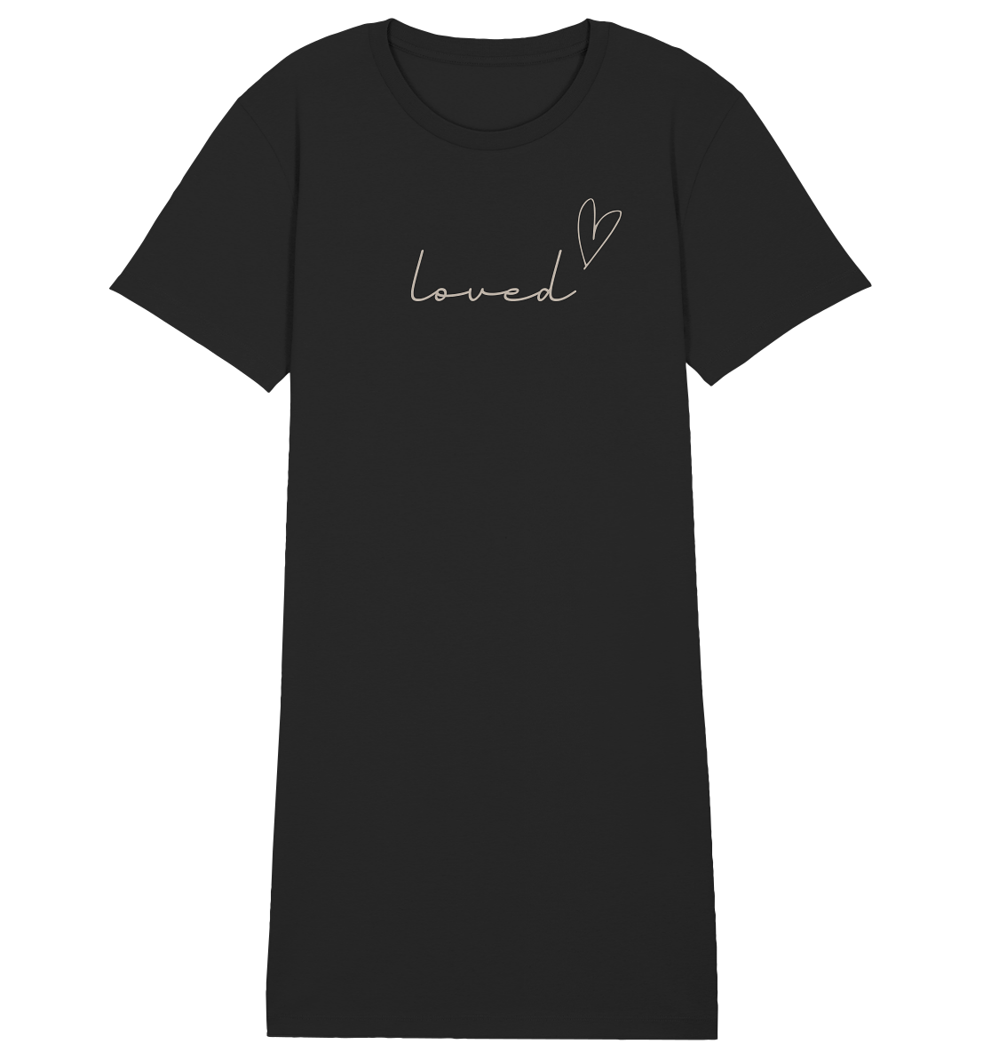 loved - Ladies Organic Shirt Dress - wertvoll und geliebt 