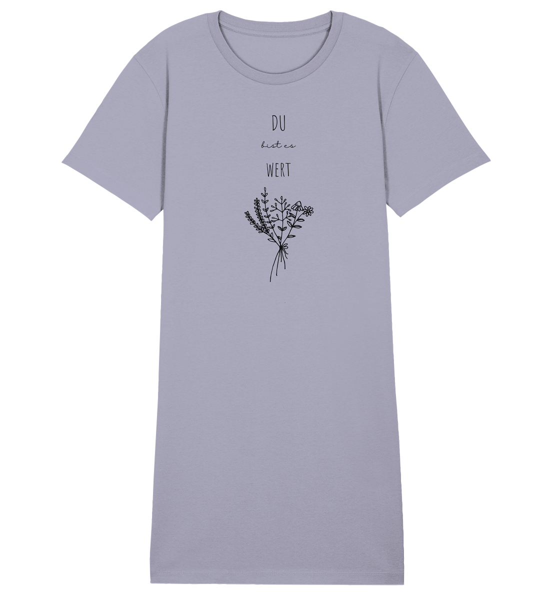 Du bist es wert - Ladies Organic Shirt Dress - wertvoll und geliebt 