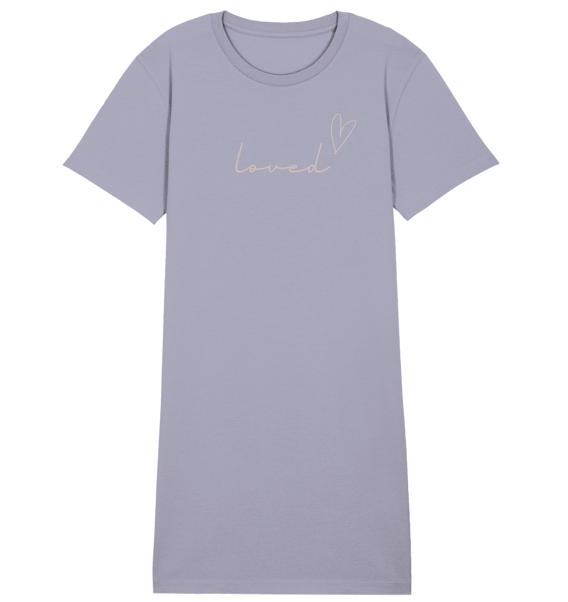 loved - Ladies Organic Shirt Dress - wertvoll und geliebt 