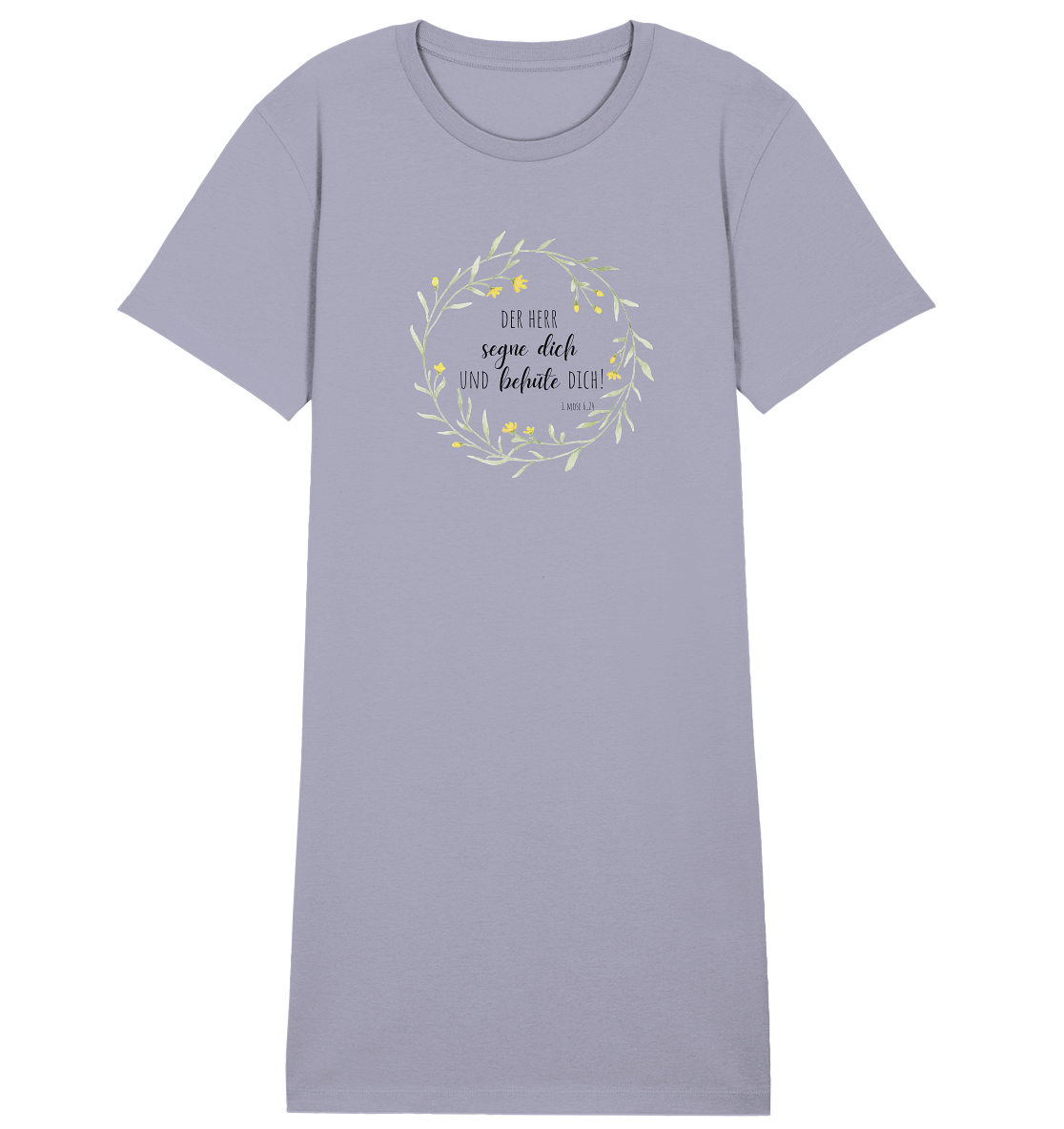 Der Herr segne Dich - Ladies Organic Shirt Dress - wertvoll und geliebt 