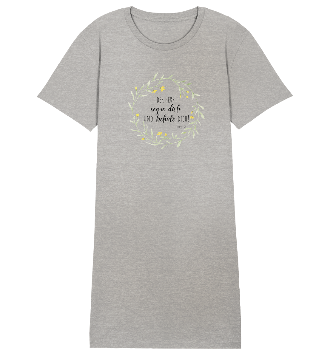 Der Herr segne Dich - Ladies Organic Shirt Dress - wertvoll und geliebt 