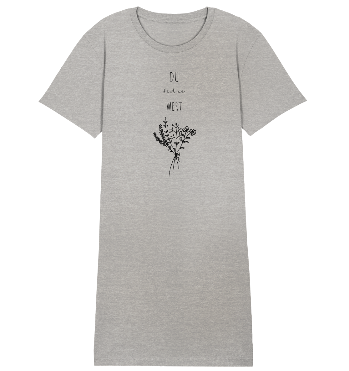 Du bist es wert - Ladies Organic Shirt Dress - wertvoll und geliebt 