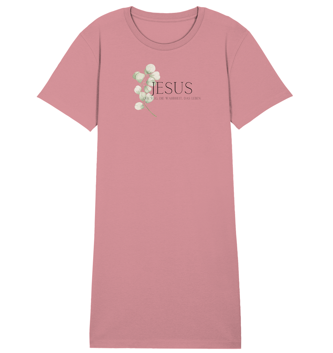 Jesus - der Weg, die Wahrheit, das Leben - Ladies Organic Shirt Dress - wertvoll und geliebt 
