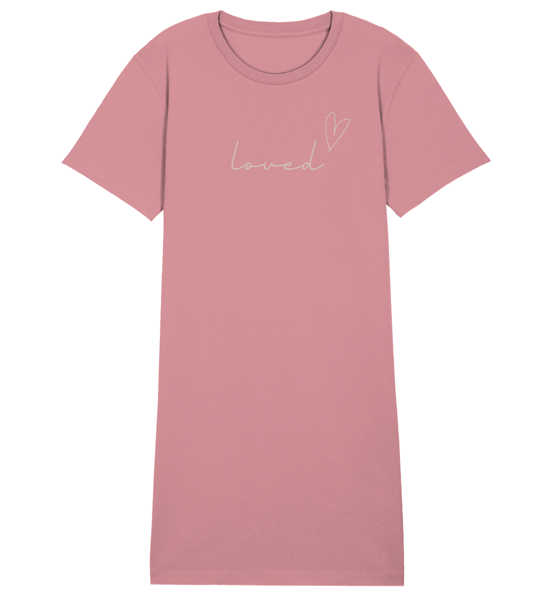 loved - Ladies Organic Shirt Dress - wertvoll und geliebt 