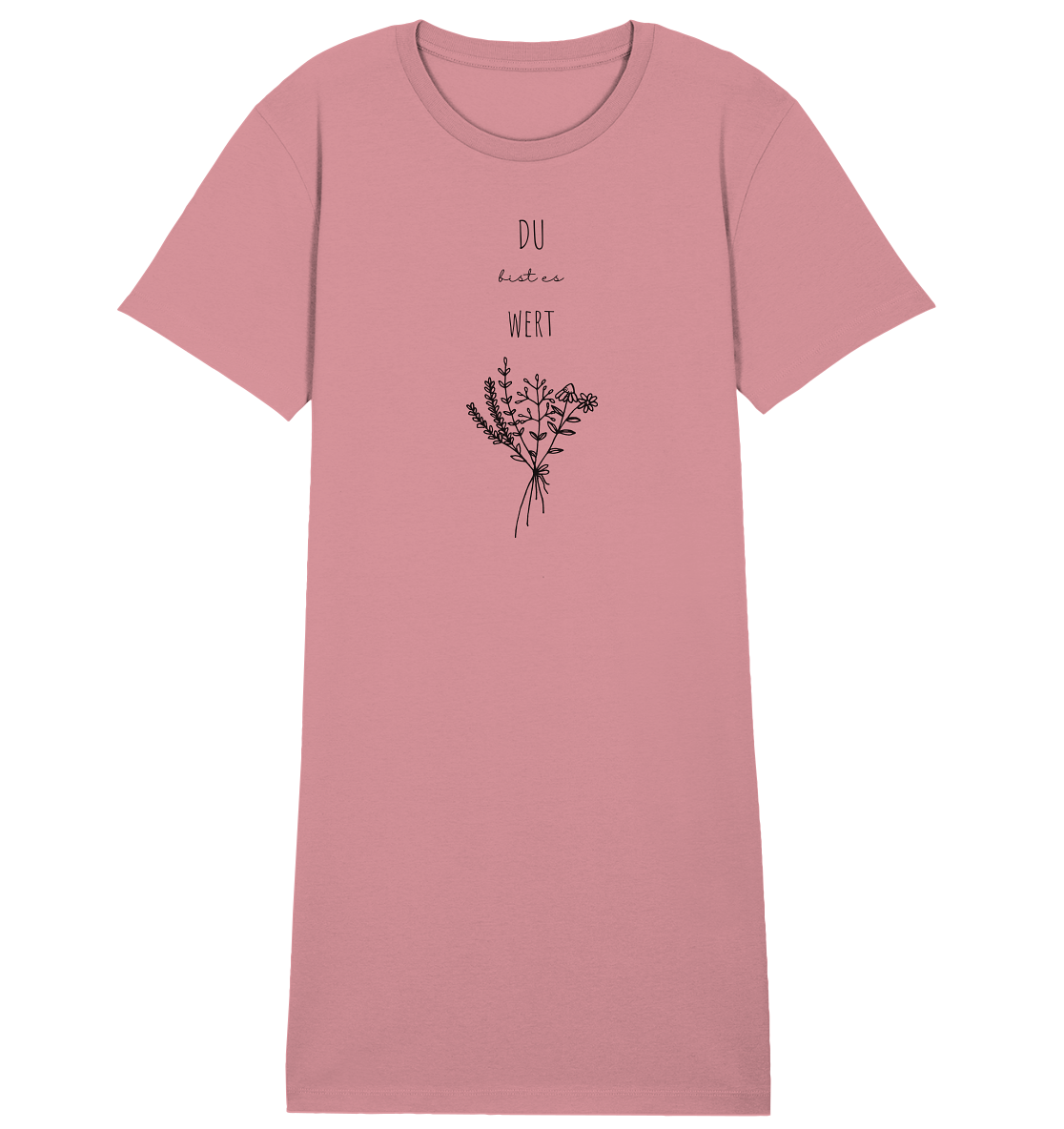 Du bist es wert - Ladies Organic Shirt Dress - wertvoll und geliebt 