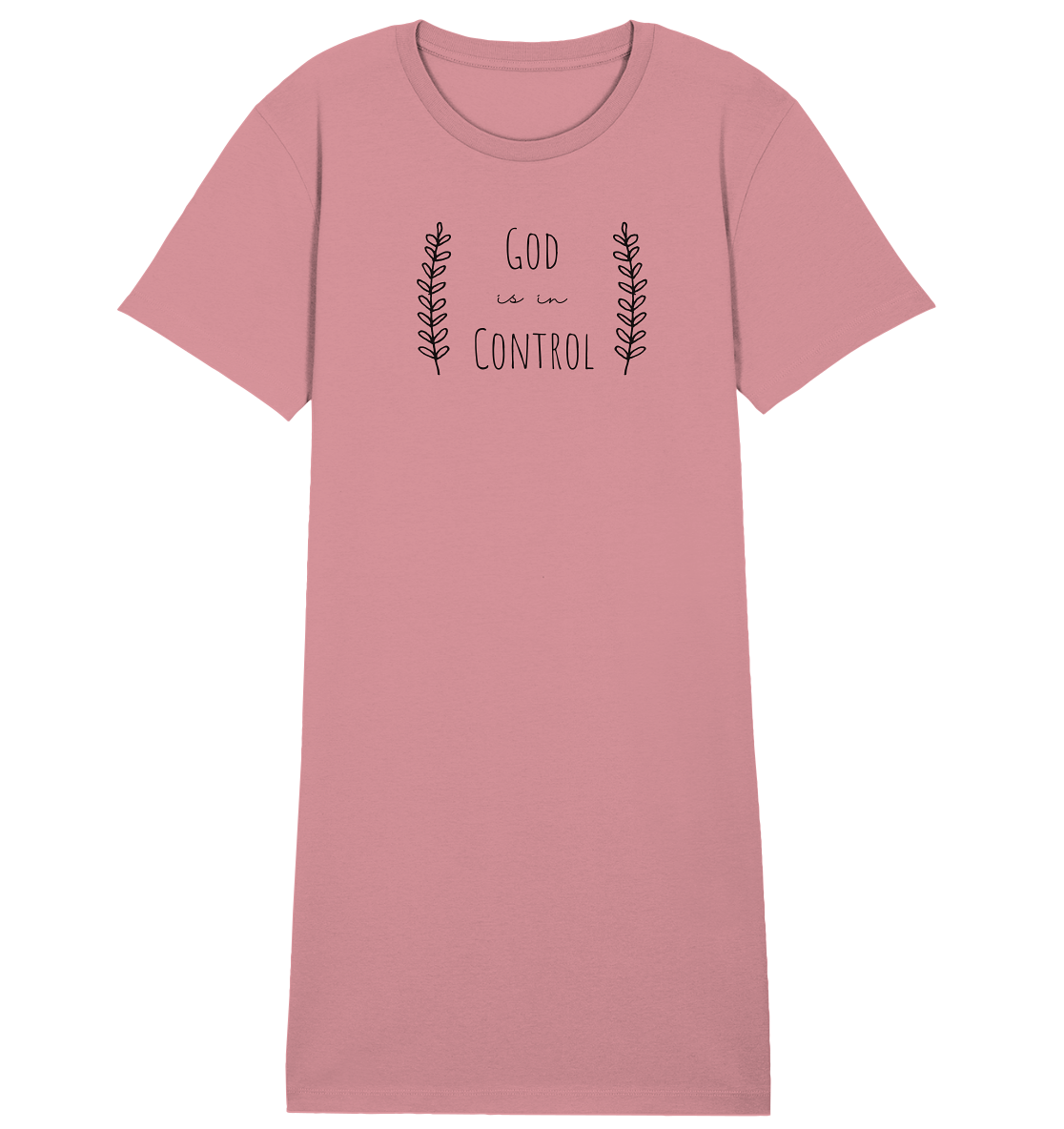 God is in control - Ladies Organic Shirt Dress - wertvoll und geliebt 