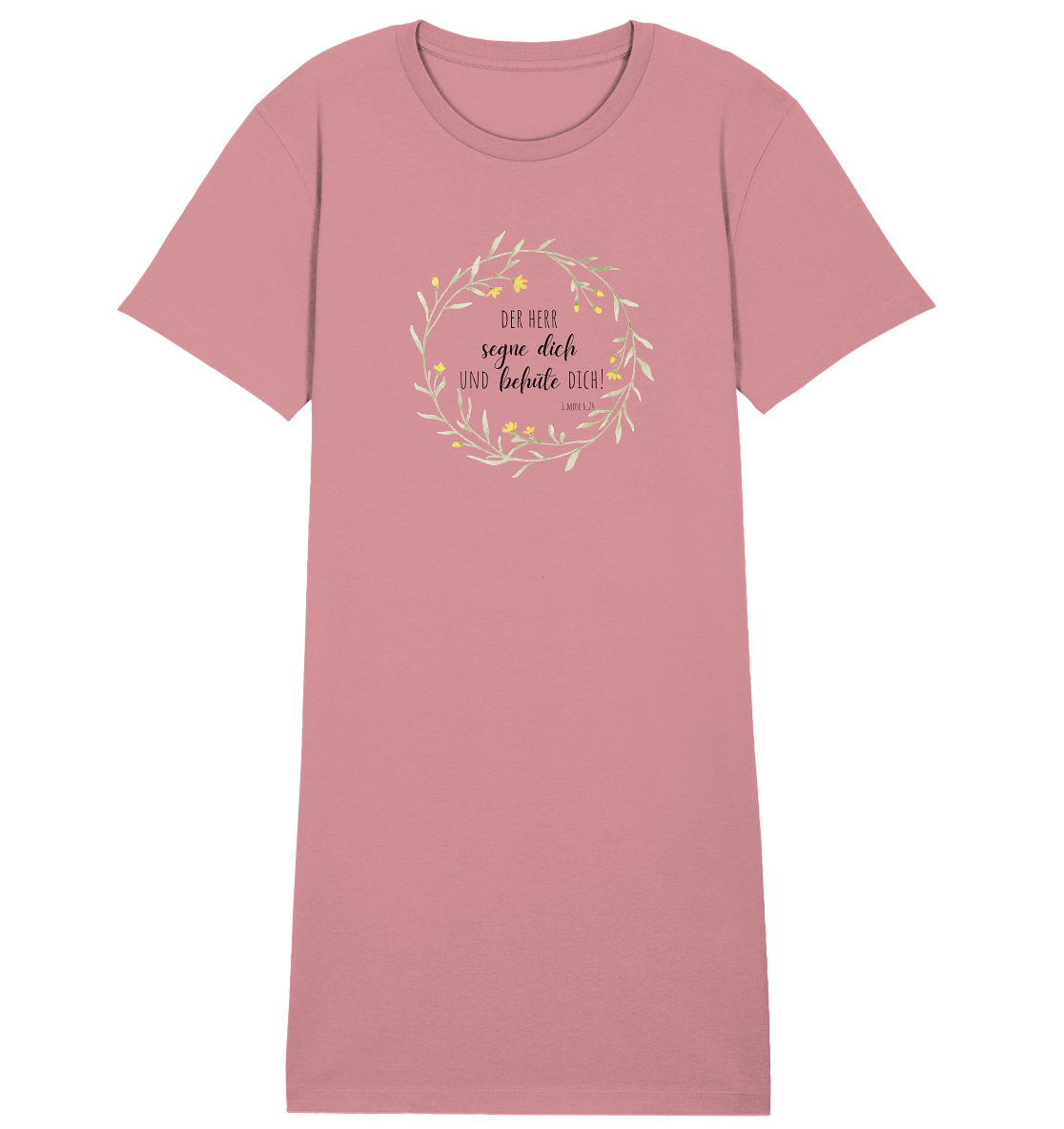 Der Herr segne Dich - Ladies Organic Shirt Dress - wertvoll und geliebt 