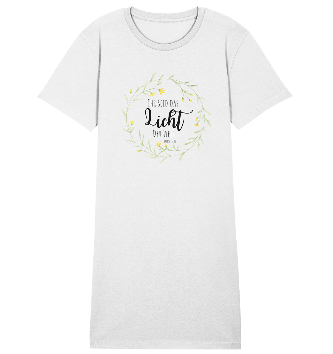Licht der Welt - Ladies Organic Shirt Dress - wertvoll und geliebt 