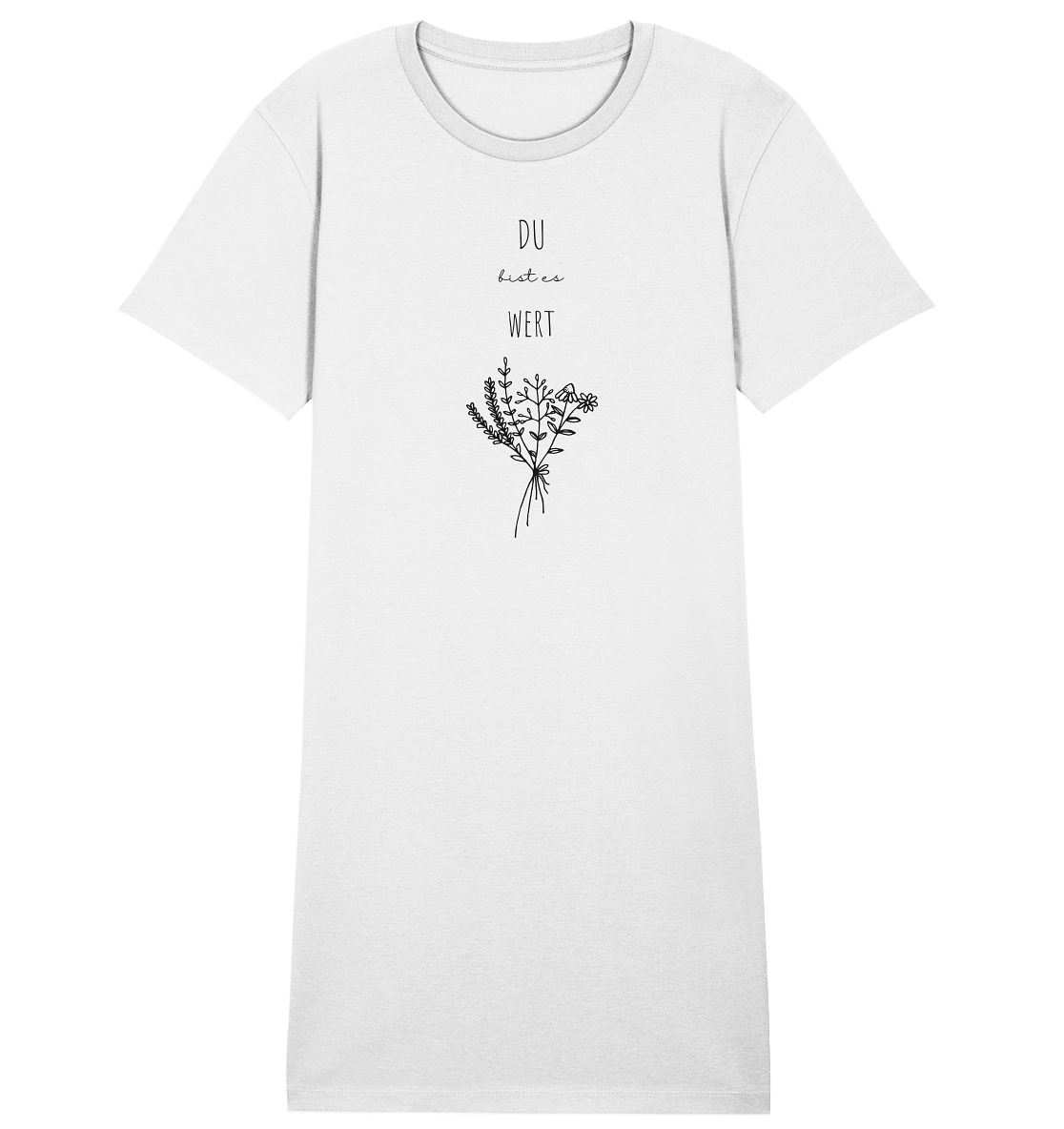 Du bist es wert - Ladies Organic Shirt Dress - wertvoll und geliebt 