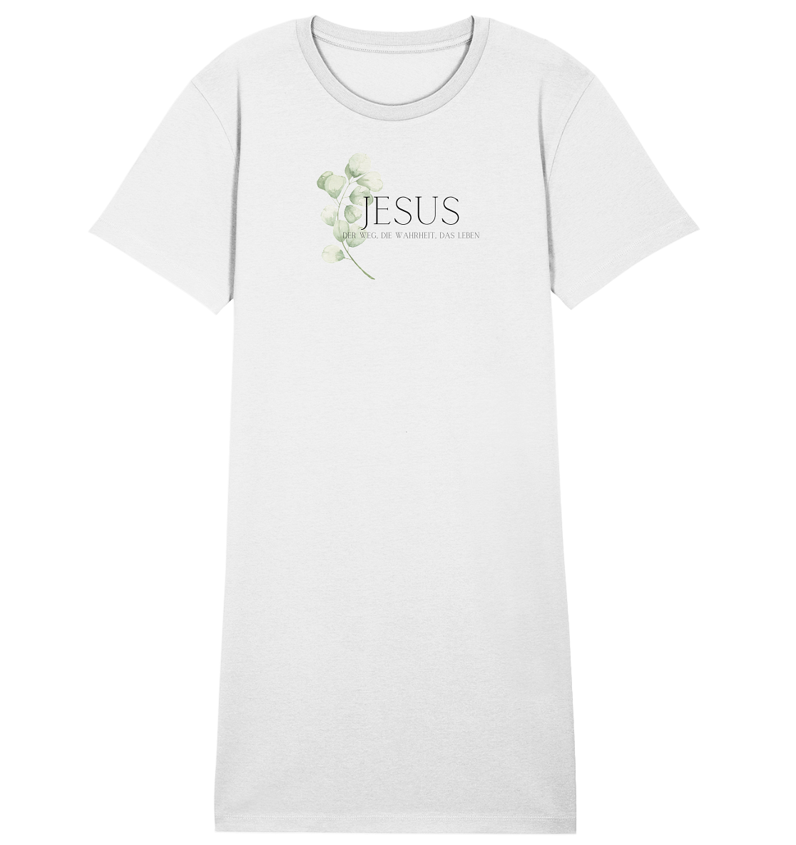 Jesus - der Weg, die Wahrheit, das Leben - Ladies Organic Shirt Dress - wertvoll und geliebt 