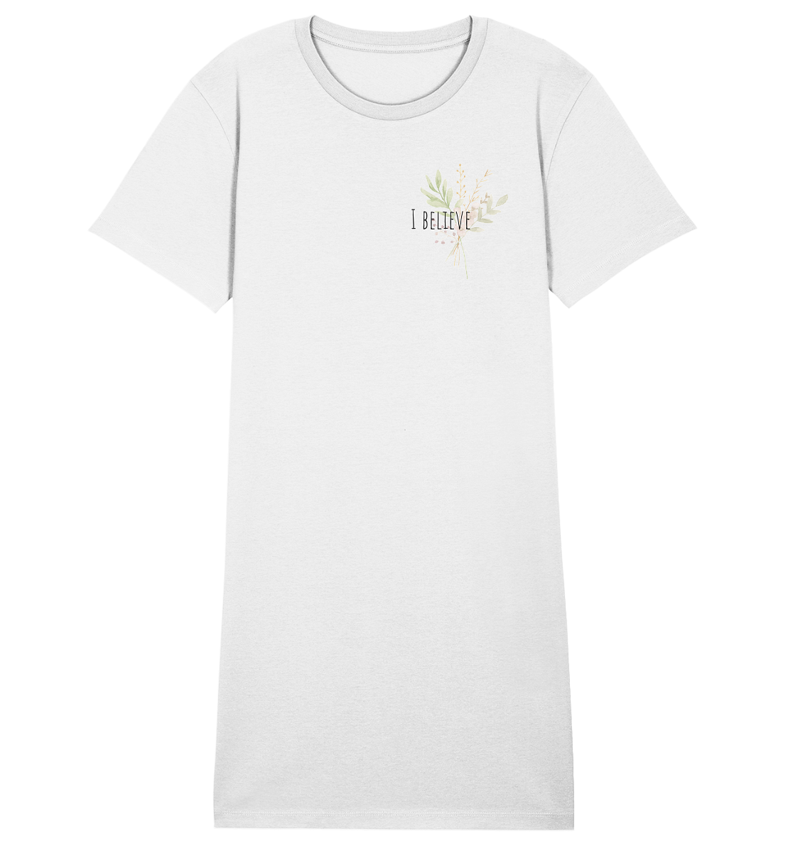 I believe - Ladies Organic Shirt Dress - wertvoll und geliebt 
