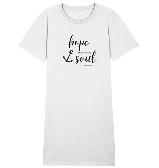 hope anchors the soul - Ladies Organic Shirt Dress - wertvoll und geliebt 