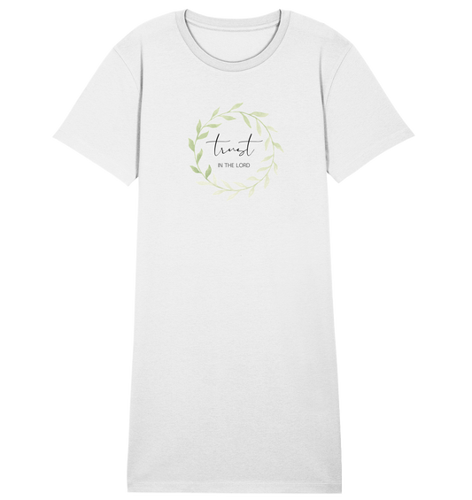 trust in the lord - Ladies Organic Shirt Dress - wertvoll und geliebt 