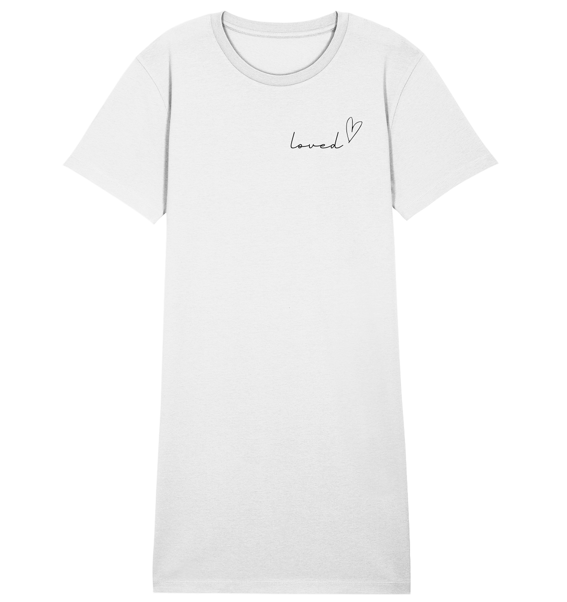 loved - Ladies Organic Shirt Dress - wertvoll und geliebt 