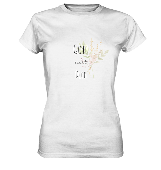 Gott sieht Dich - Ladies Premium Shirt - wertvoll und geliebt 