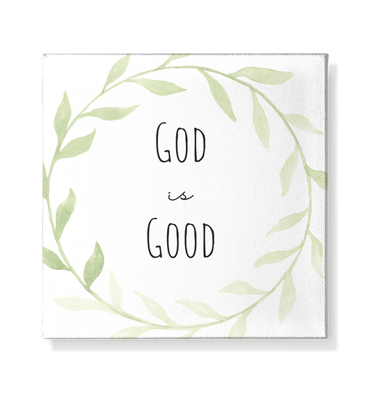 God is good - Leinwand 20x20cm - wertvoll und geliebt 