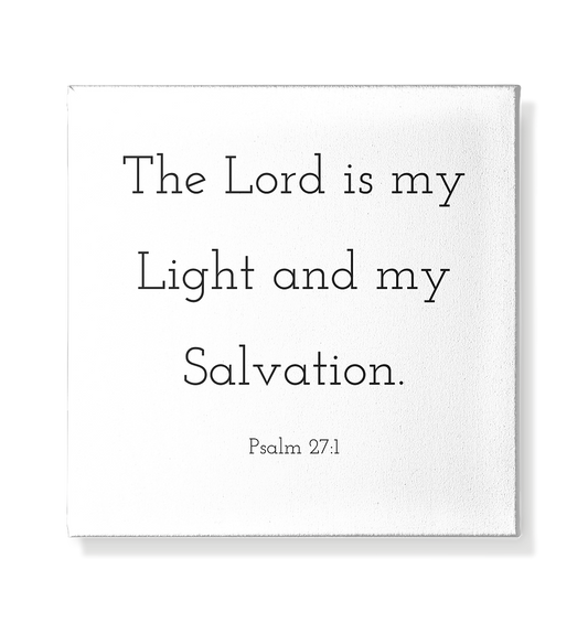 Psalm 27:1 - Leinwand 20x20cm - wertvoll und geliebt 