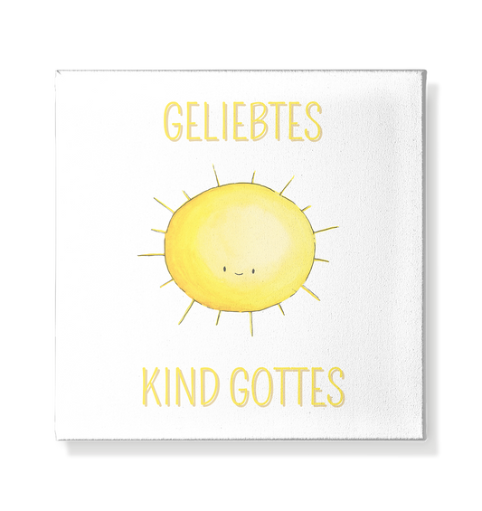 Geliebtes Kind Gottes - Leinwand 20x20cm - wertvoll und geliebt 