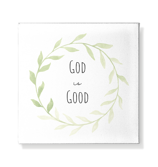 God is good - Leinwand 20x20cm - wertvoll und geliebt 